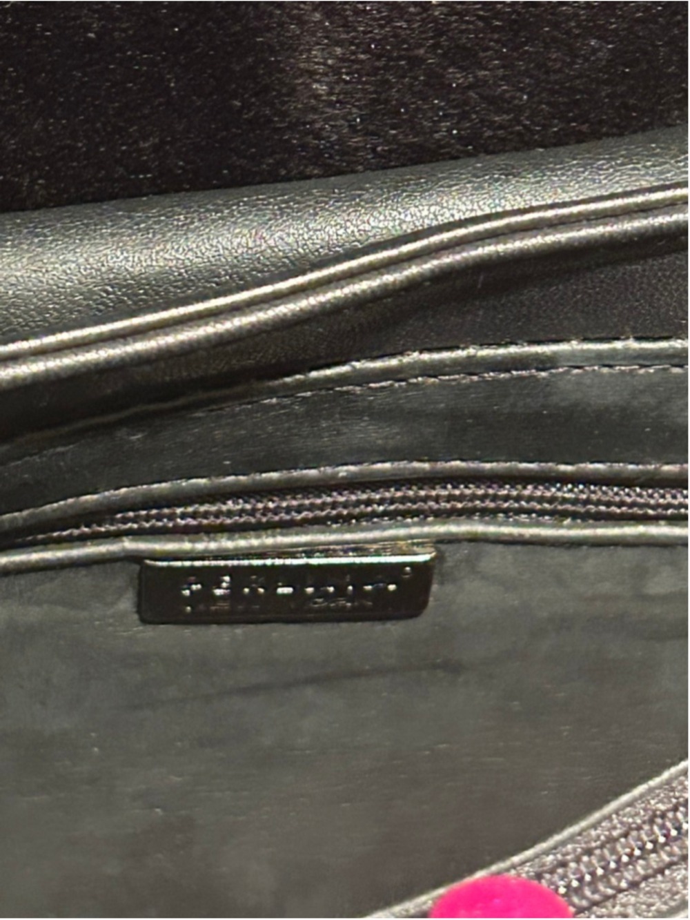 Women's Perlina Black Leather Crossbody Bag 8 x 9 x 2 - Picture 8 of 11